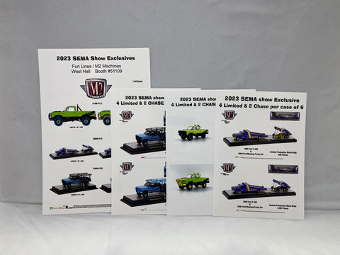 # 01098 - 2023 Sema M2 Machines Set - 3 Pcs. w/Cards (Reg.)