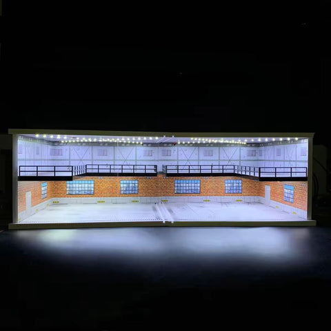 1/64 Warehouse Car Garage Display Model Diorama Kit LED Lighting - DOUBLE (C+C)