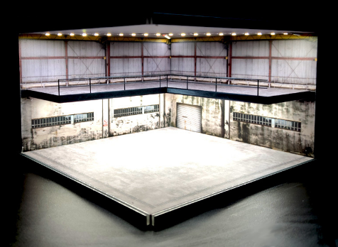 1/64 Workshop Car Garage Display Model Diorama Kit w/LED Lighting - SINGLE (B)