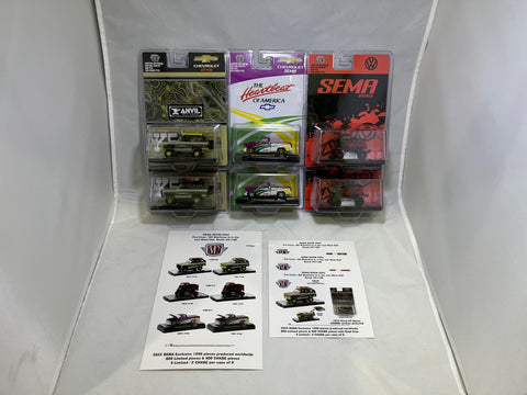 # 01067-B - 2022 Sema M2 Machines - Set w/Chases + Cards - 6 Pcs.