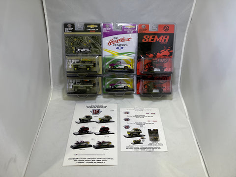 # 01067-A - 2022 Sema M2 Machines - Set w/Chases + Cards - 6 Pcs.