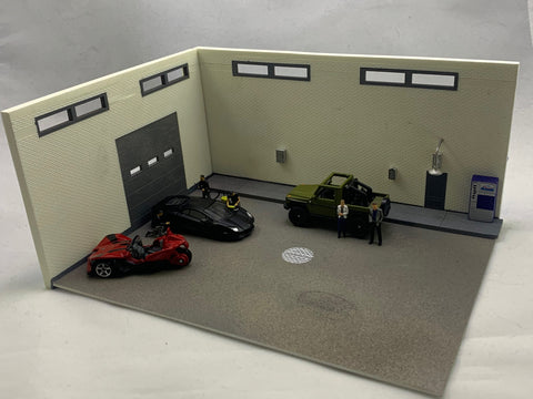 MINI-MOTORS, Inc. - Exclusive Release - Interior/Exterior Garage Diorama Display Kit