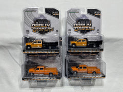 # 01214 - 1:64 GL Chevy Silverado Orange Utility Truck Lot - 4 Pcs.