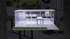 1/64 Automotive Two-Level Showroom Kit with LED Lighting and Base (B)