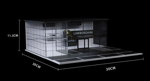 1/64 Automotive Two-Level Showroom Kit with LED Lighting and Base (A)