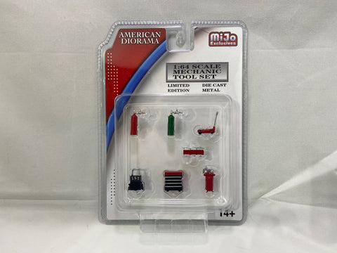American Diorama Mechanic Tool Set (RED/GREEN) - MiJo Exclusive - 7 Pieces