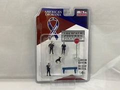 American Diorama Law Enforcement Set (BLUE) - MiJo Exclusive - 6 Pieces